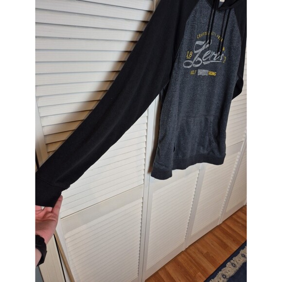 Levi's XL Hoodie Mens Black Gray Pullover Sweatshirt Lightweight Long Sleeve - Picture 8 of 12